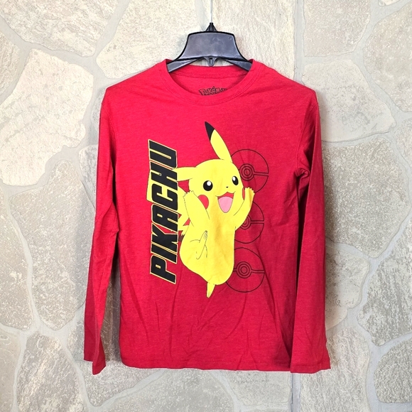 Other - Bold Pikachu Boys' Long Sleeve T-Shirt Size Large